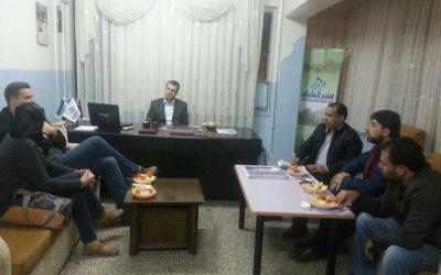 جانب من لقاء رئيس مجلس ادارة منبر الشام الاستاذ جمال مصطفى مع السيد تومش المنسق الاقليمي